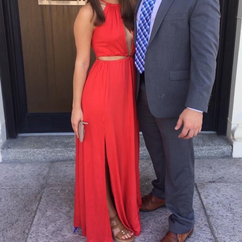 Lulu’s Red Cutout Maxi Dress